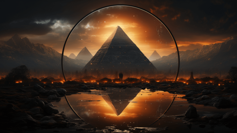 Pyramid Inside a Circle Symbolism