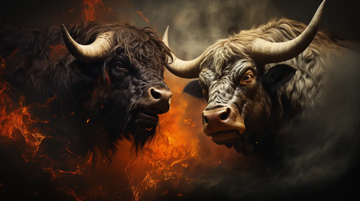 banner-ic7zi_Two_Bulls_One_white_and_another_BlackFighting